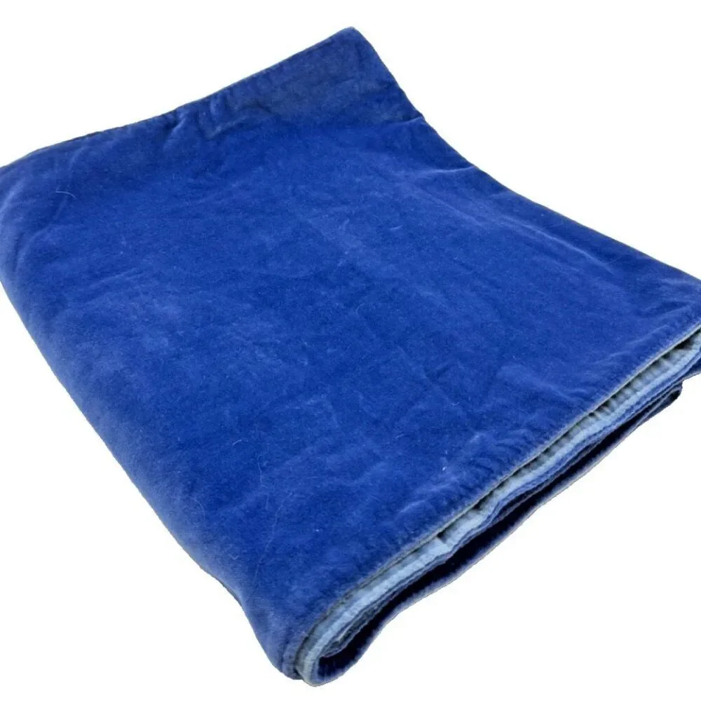 Custom Reversible Blue Velvet Table Runner 14